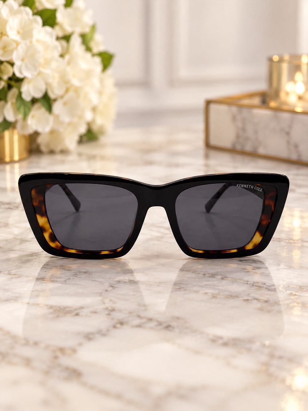 Kenneth Cole New York KC00027 05A Sunglasses Tortoise Square 51mm New